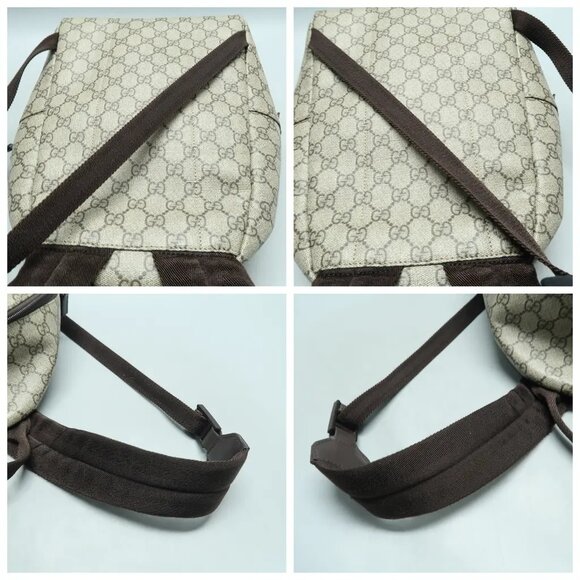 GUCCI Brown Canvas Backpack 882-011225 - Picture 8 of 12